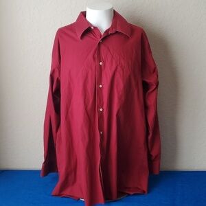 4/$30 **Covington XL 17-17.5 / 34-35 red longsleeve mens button shirt